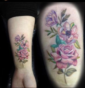 Vintage flower tattoo