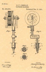 First tattoo machine patent