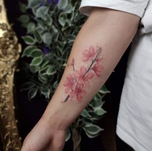 Cherry blossom tattoo George 