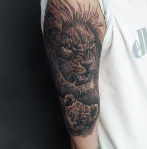 lion and cub tattoo