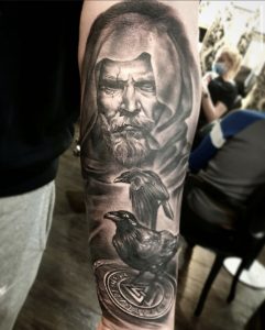 Odin themed tattoo