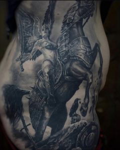 horse and warrior tattoo