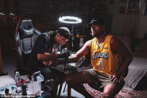 Nick Kyrgios tattoo tribute to Kobe Bryant