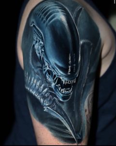 Alien Head Temporary Tattoo Sticker  OhMyTat
