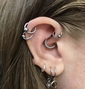 healed ear piercings