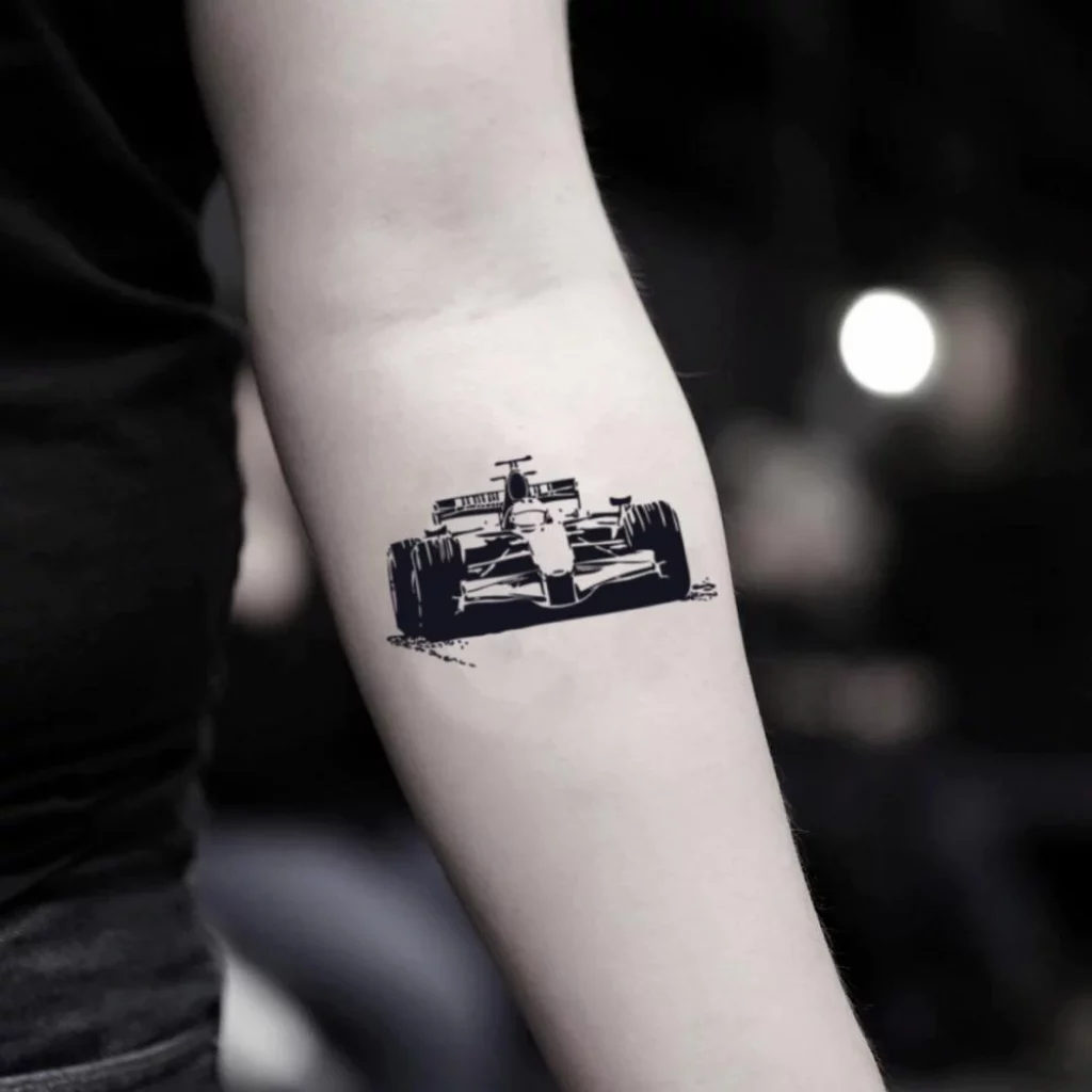 Black and white car tattoo by Krzysztof Szeszko  Tattoogridnet