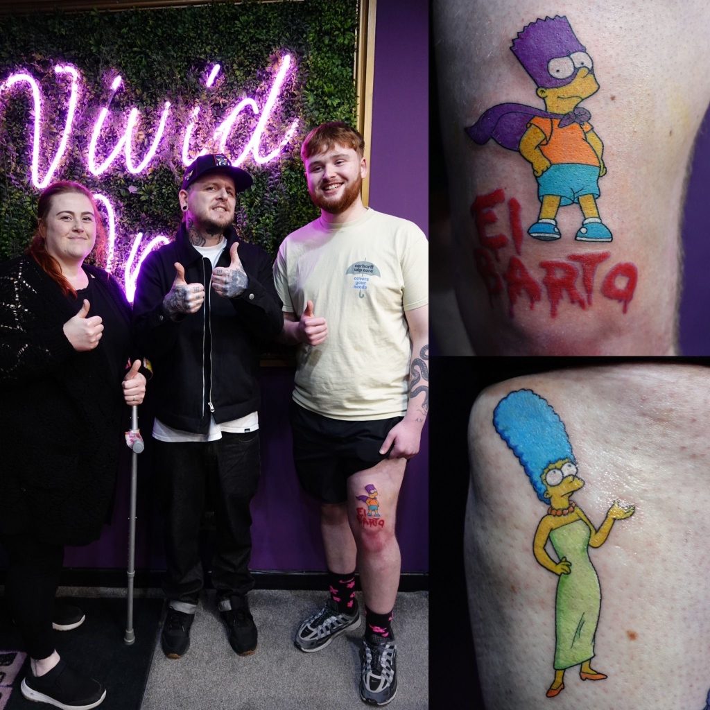 Mother And Son Simpsons Tattoo Vivid Ink Tattoo Studio Birmingham